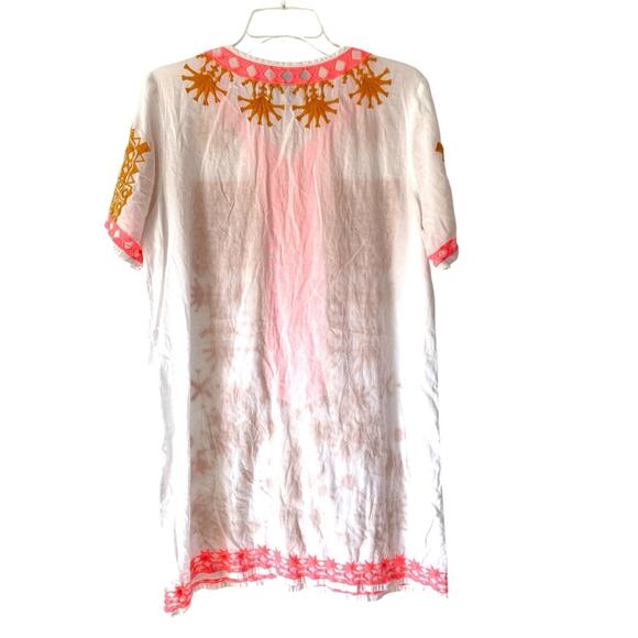 Basta Surf Embroidered Beach Swim Coverup size medium Neon Pink Yellow - Picture 5 of 7